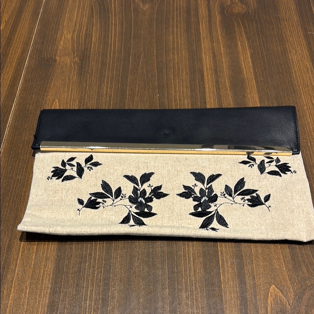Elegant Black and Cream Clutch Bag